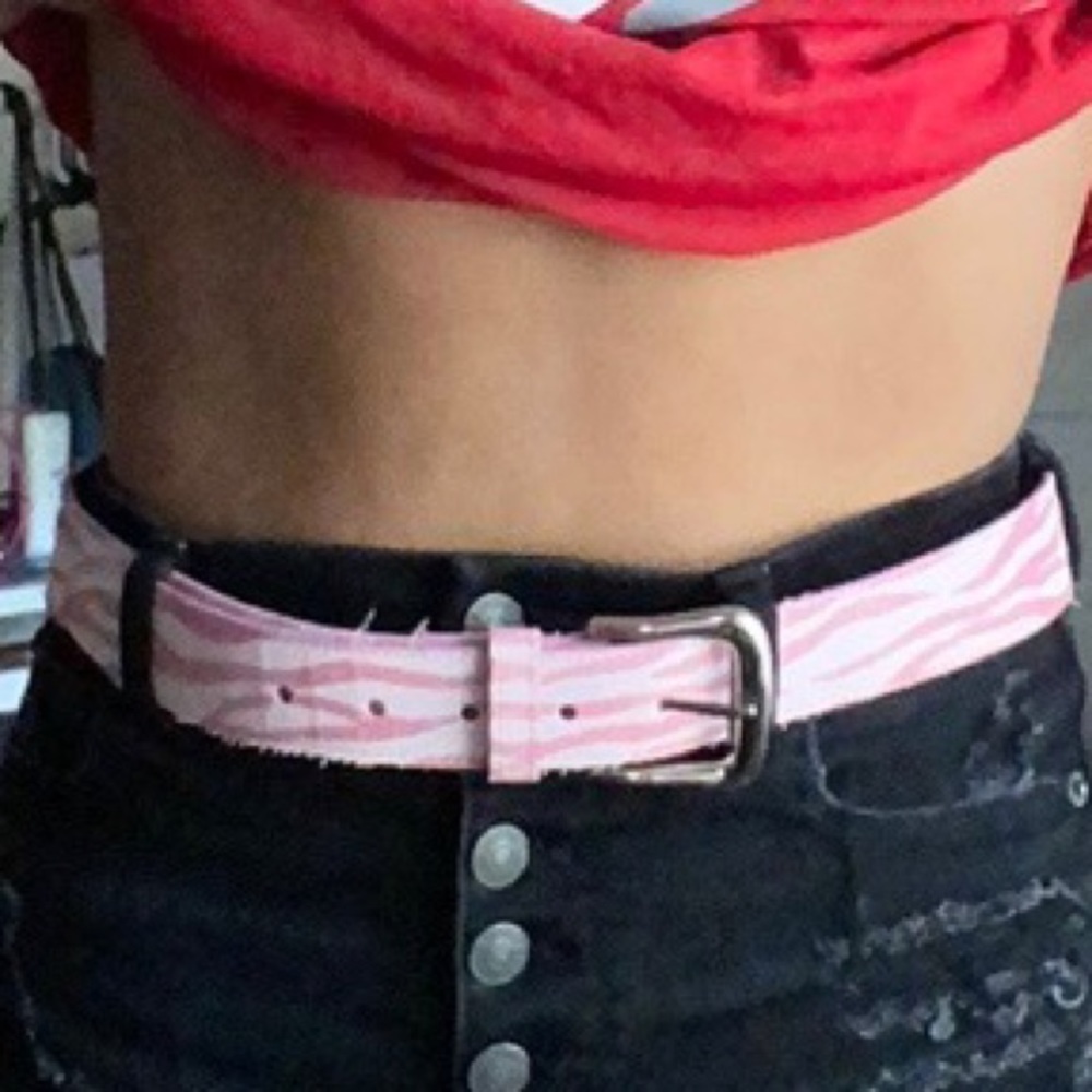 Cute pink zebra belt